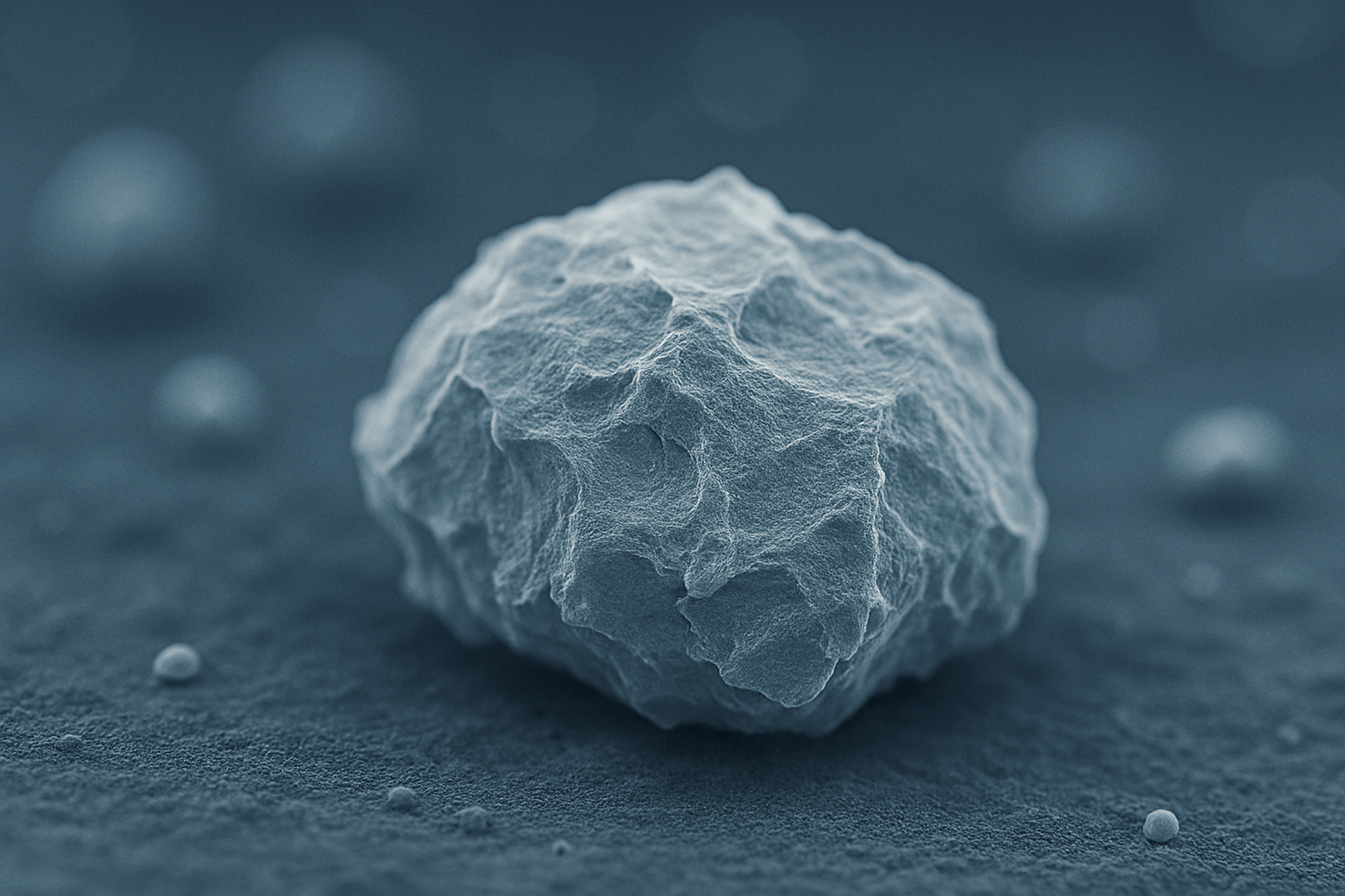 Staubpartikel unter dem Mikroskop